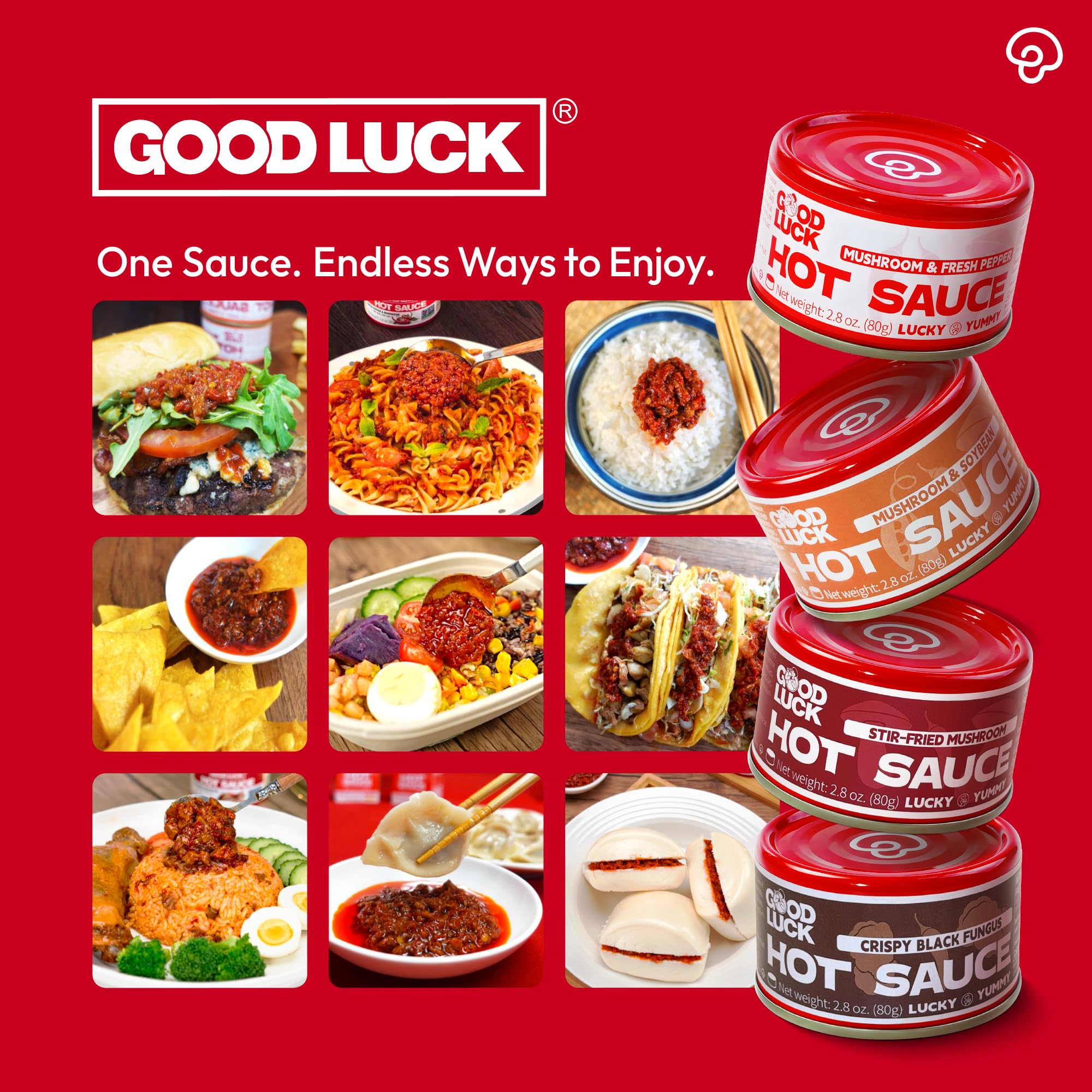 GOOD LUCK Pizza burgers tacos use enhances everyday meals