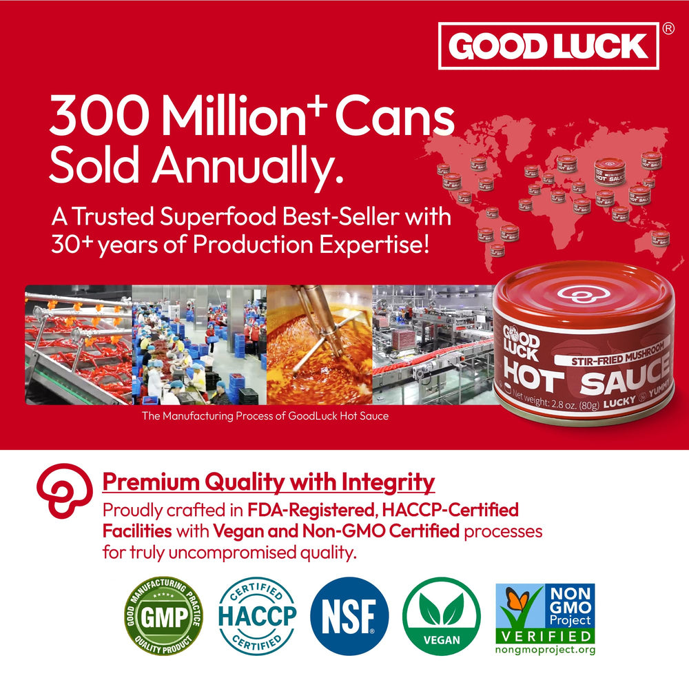 GOOD LUCK Suizhou mushrooms ingredient close-up emphasizes natural aroma