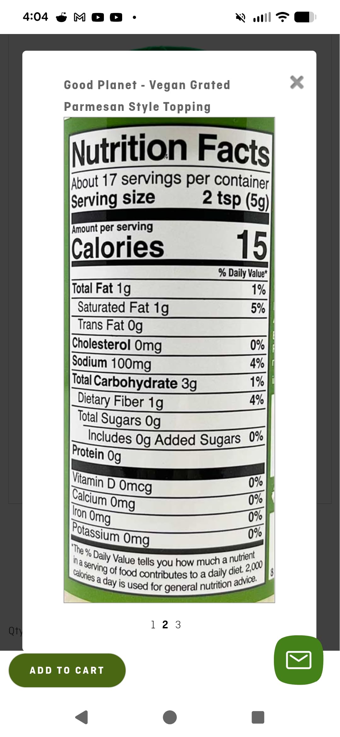 Good Planet Foods Parmesan Grated Shakr PB shaker-style container for easy dispensing