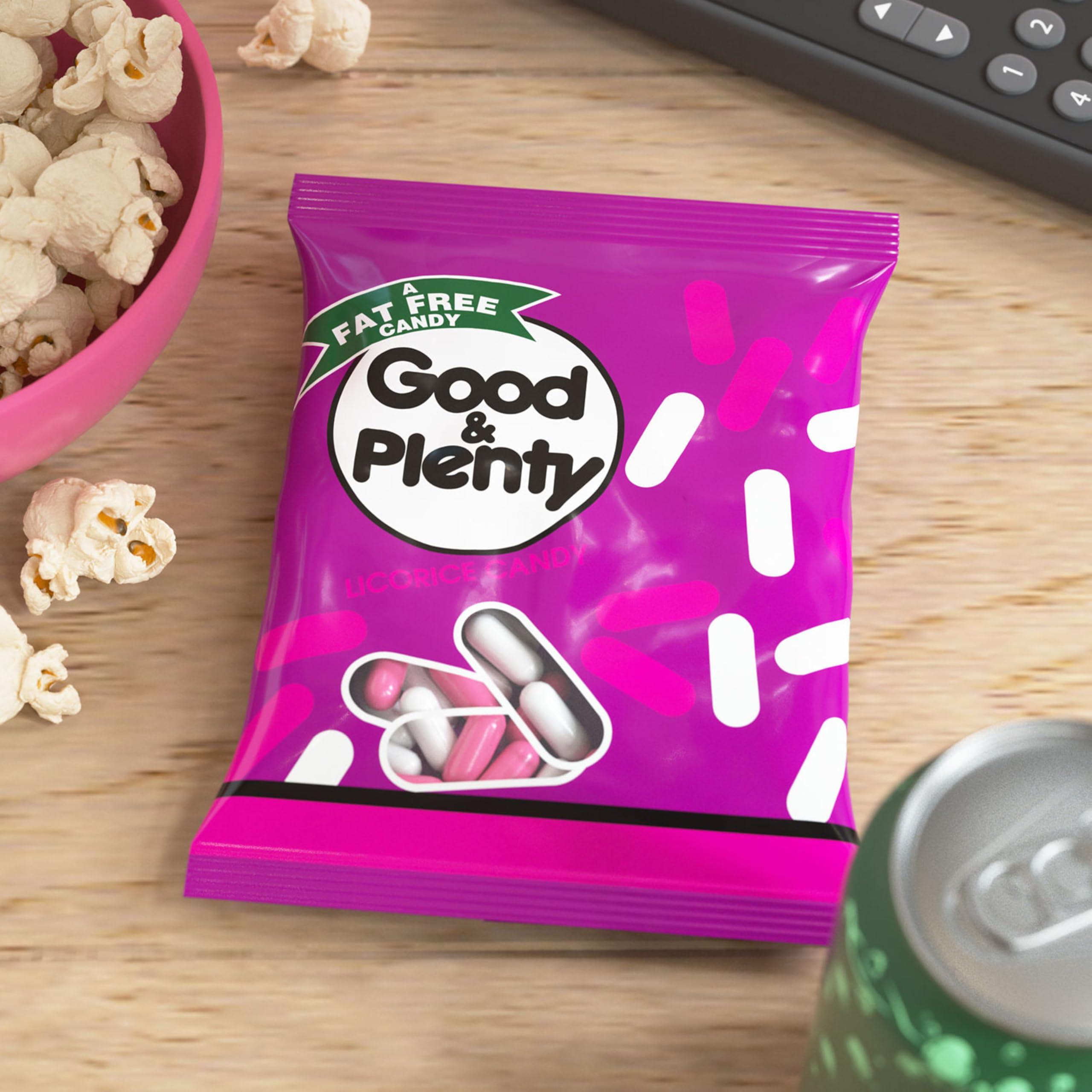 Gift-ready Good & Plenty candy in a bag suitable for party favors