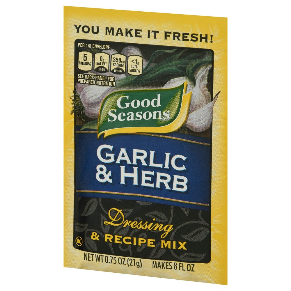 Dressed salad ready with Good Seasons Garlic & Herb dressing