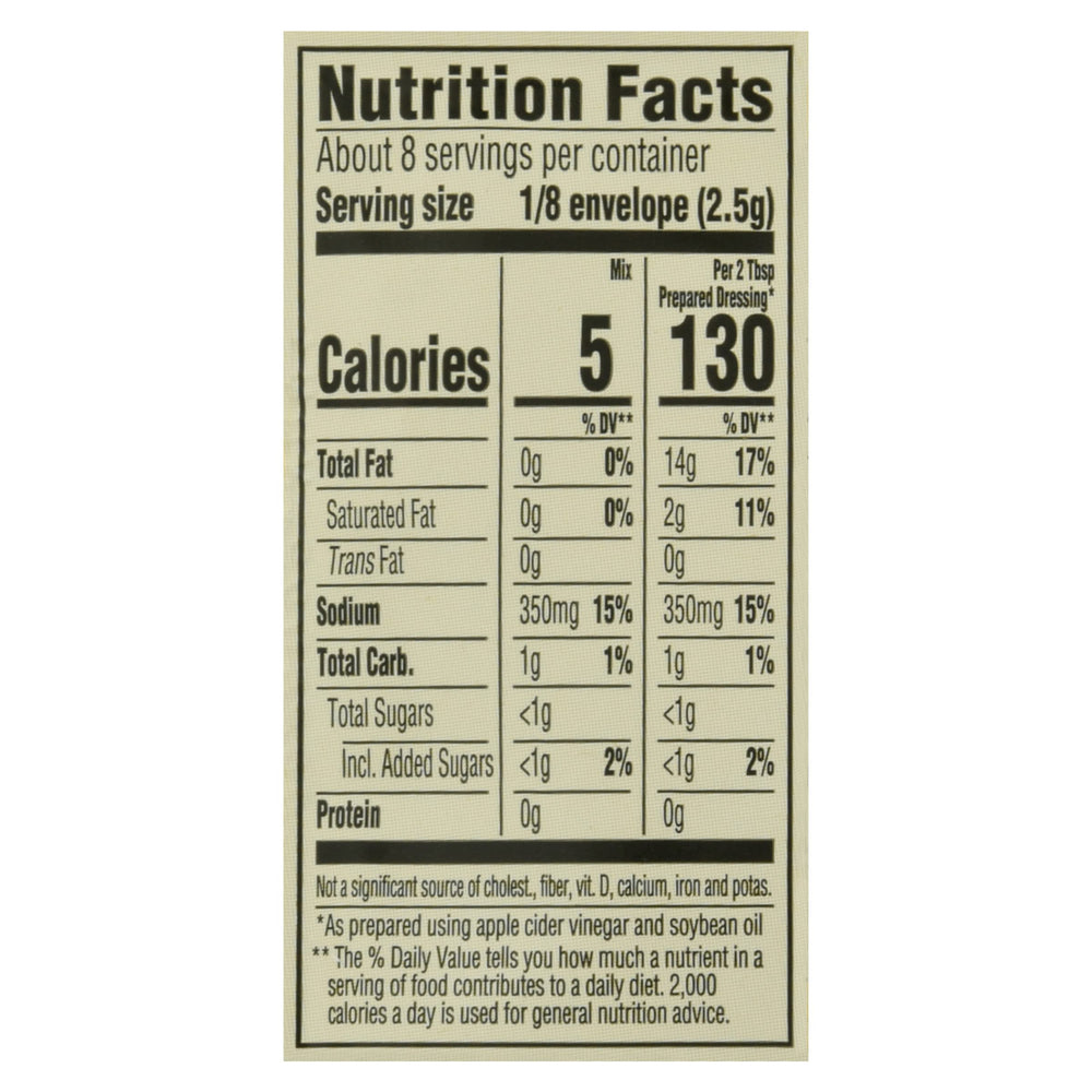 Six-pack of Good Seasons Garlic & Herb dressing mix