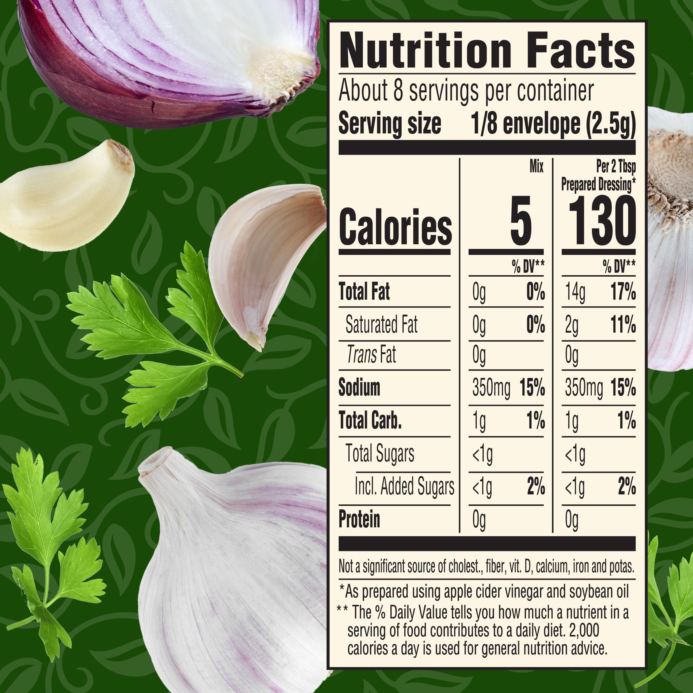 Good Seasons garlic-herb dressing dry packet ready for quick flavor.