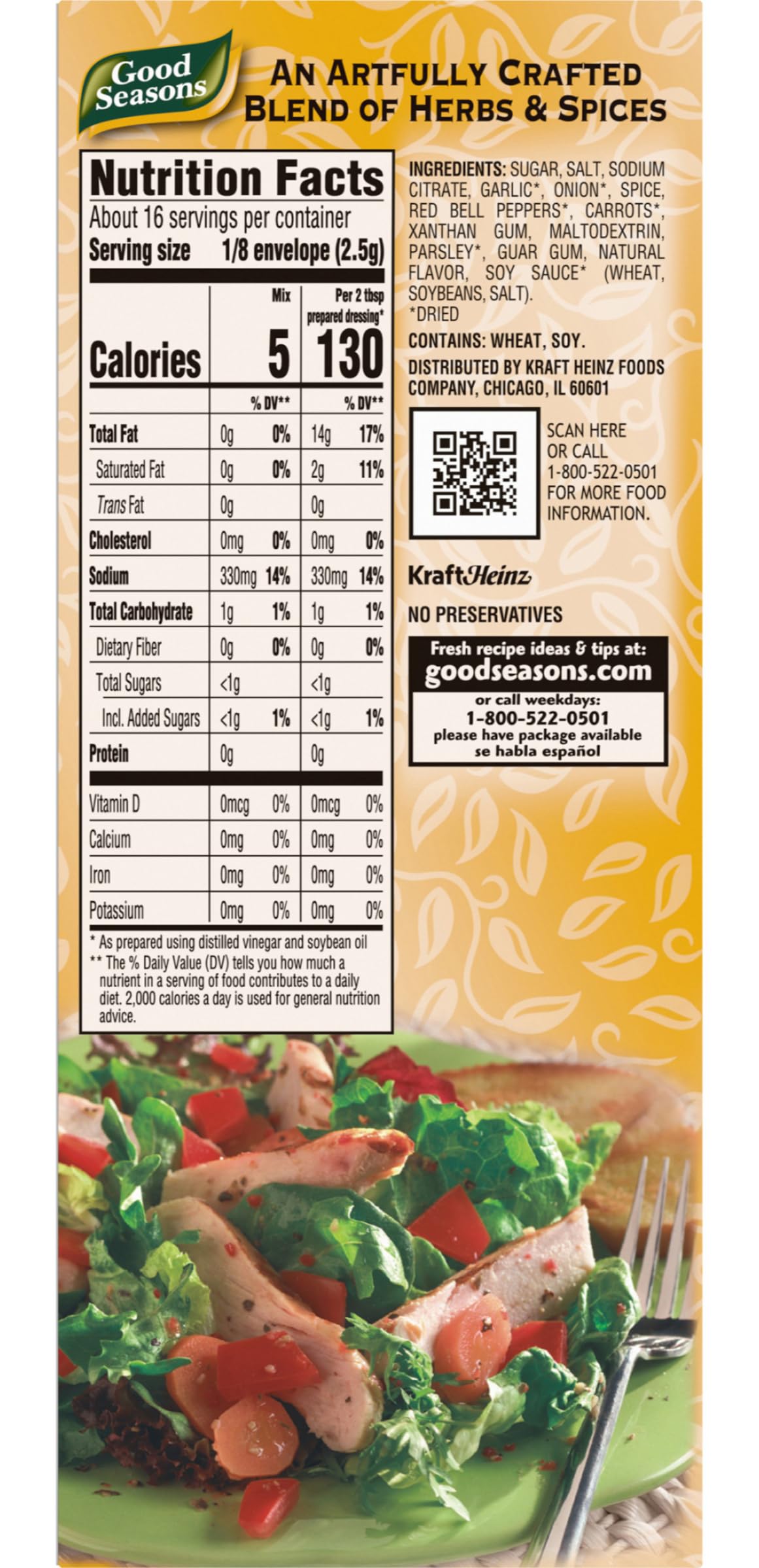 Good Seasons Italian dressing mix packets ready for fast flavor.
