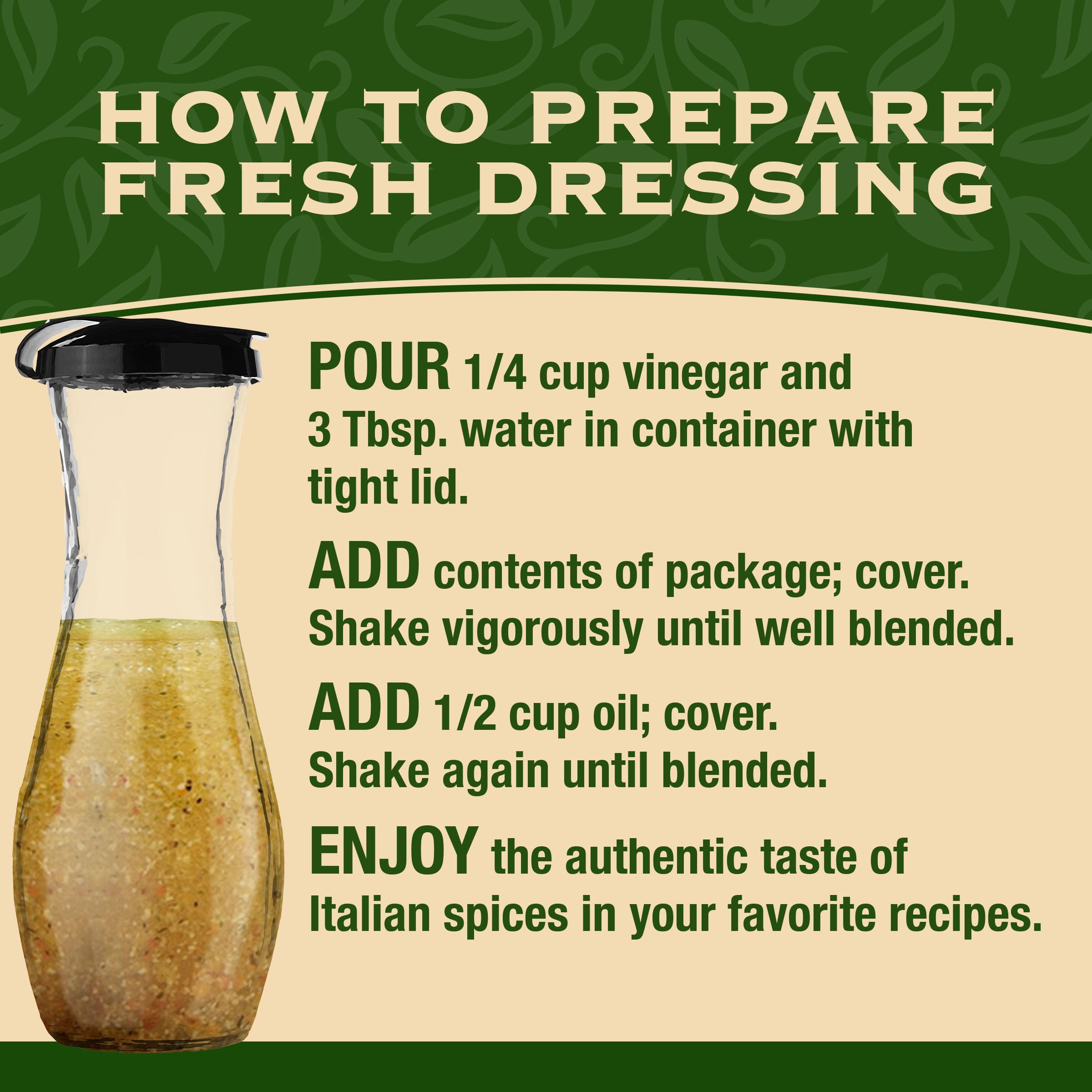 Good Seasons Italian dressing mix ready for quick kitchen prep