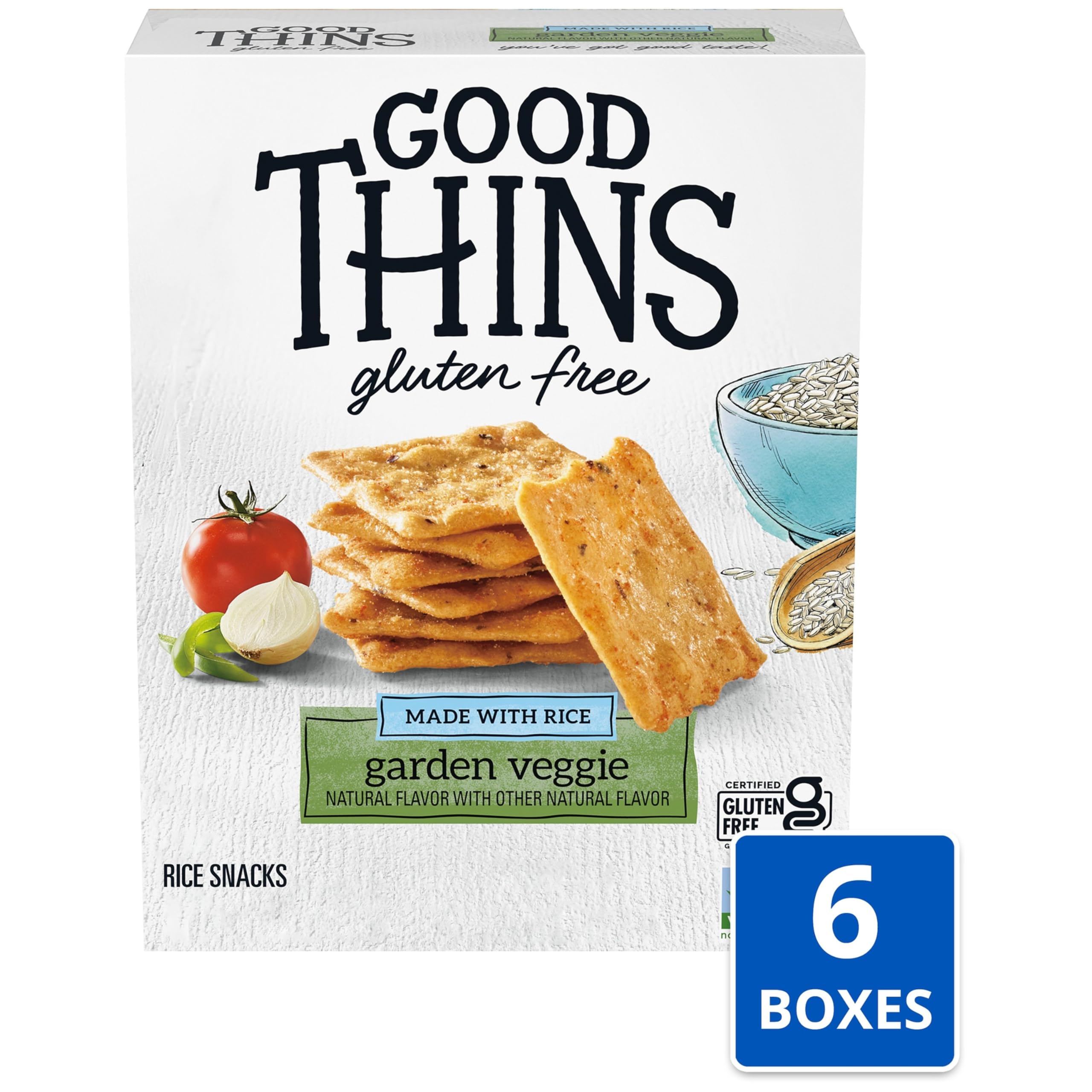 Good Thins GFCO gluten-free certification badge on packaging