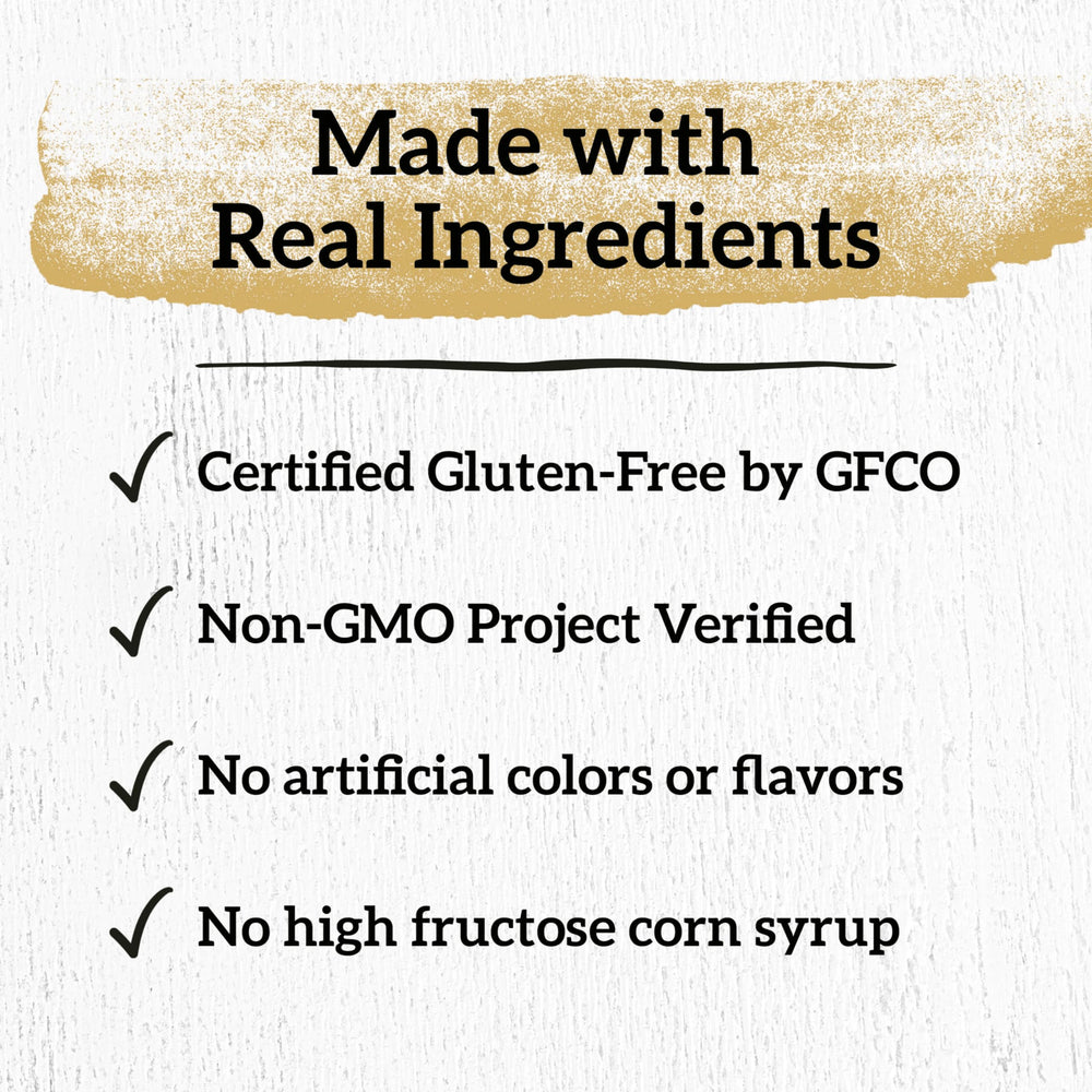 GFCO gluten-free certification logo with Good Thins branding.