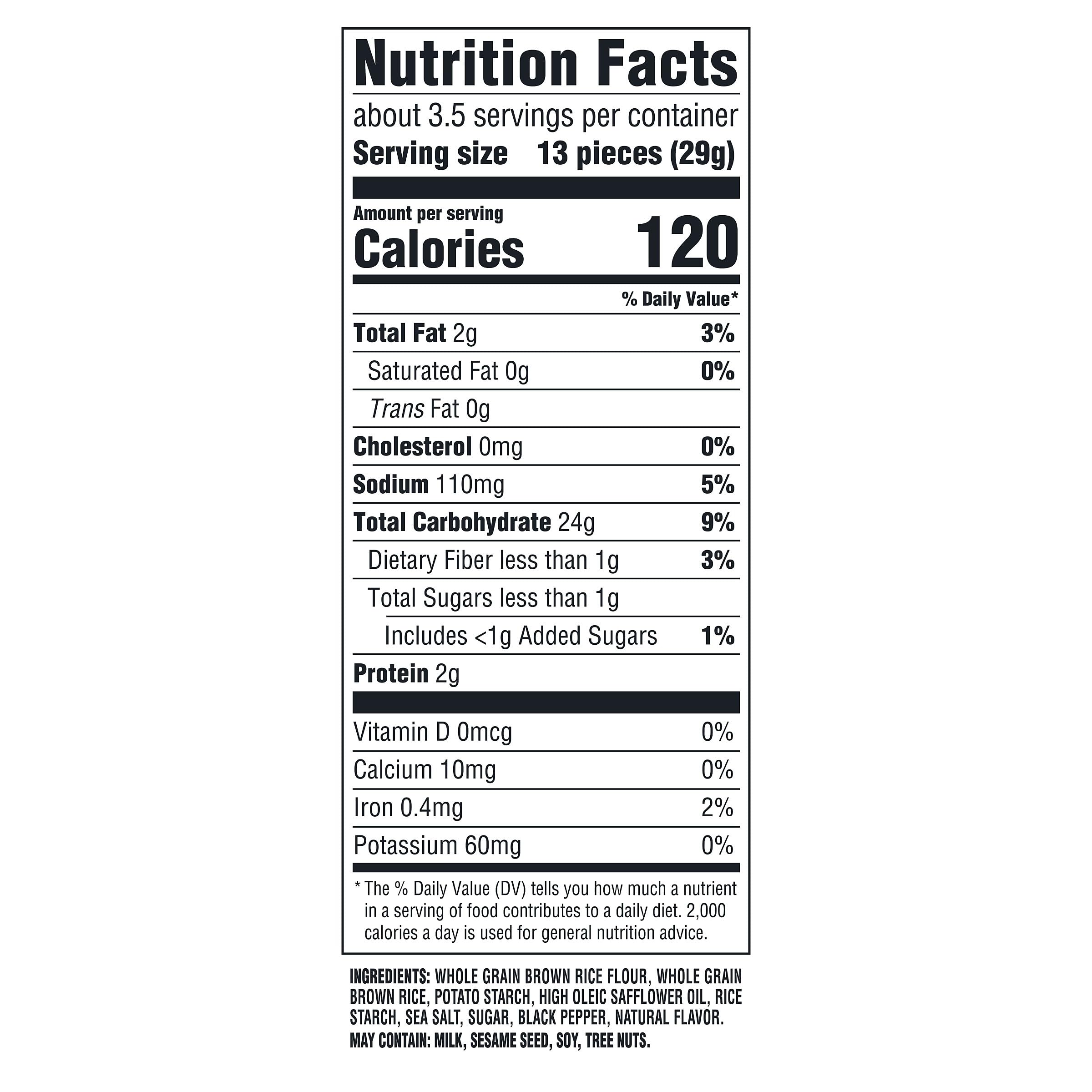 Good Thins gluten-free crackers baked to crispy perfection for light munching.