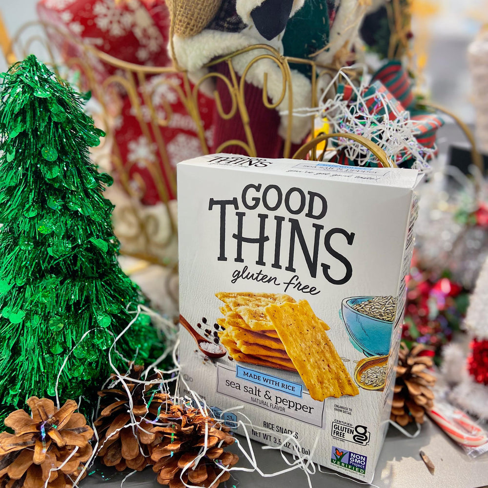 Good Thins travel-friendly 3.5 oz box for portability.