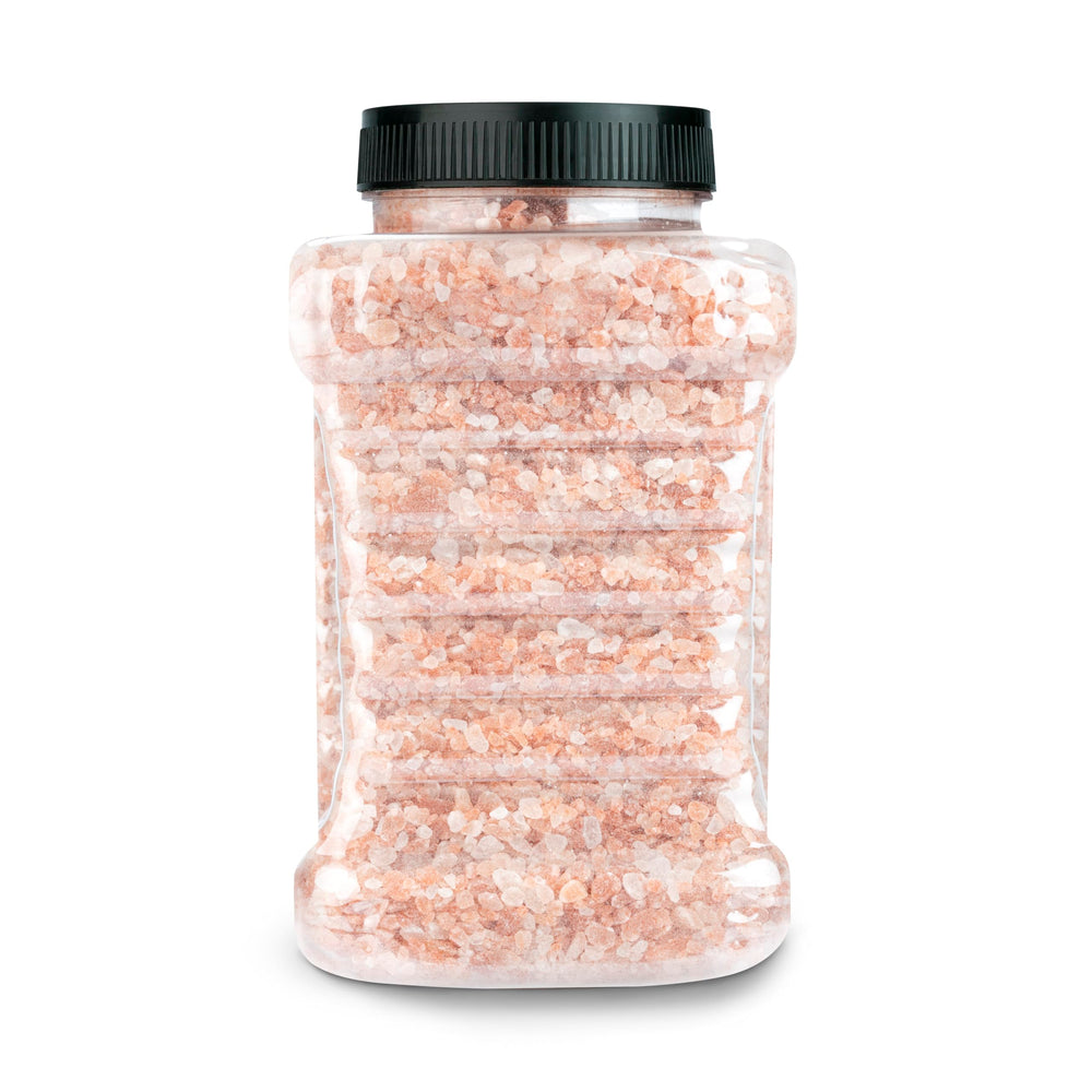 Himalayan pink salt crystals suited for canning and preserving.