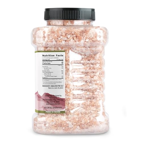 Coarse pink salt crystals ideal for grinder refills and fresh flavor.