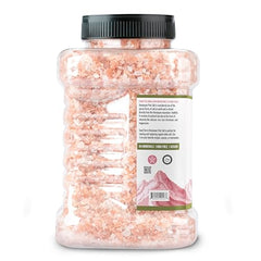 Good Tierra pink salt in a jar ready for meal seasoning.