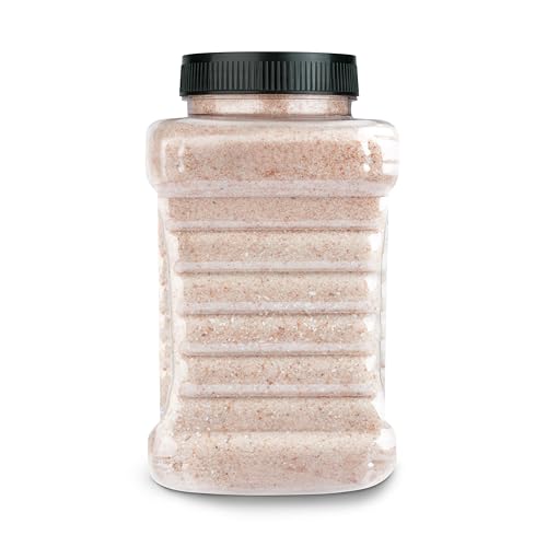 Jar on kitchen counter with herbs shows Good Tierra Pink Salt pairing.
