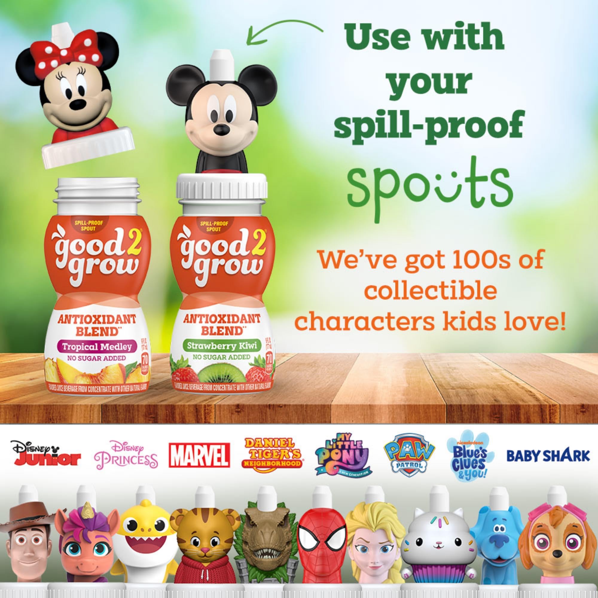 good2grow 24-pack juice bottles ready for school lunches and busy days
