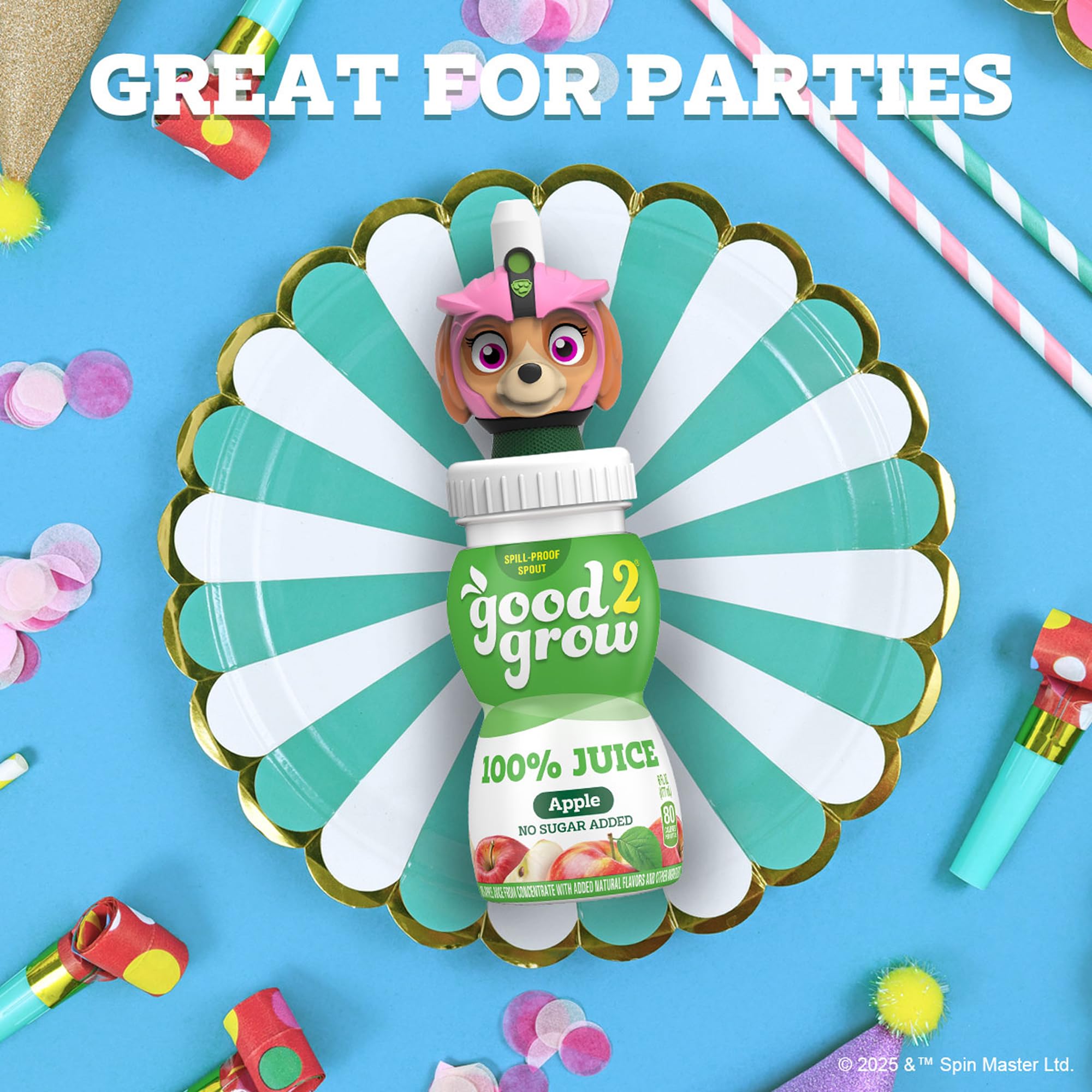 good2grow 100% apple juice bottle showcases natural flavor