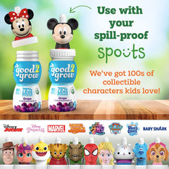 good2grow reusable bottle toppers shown with bottles