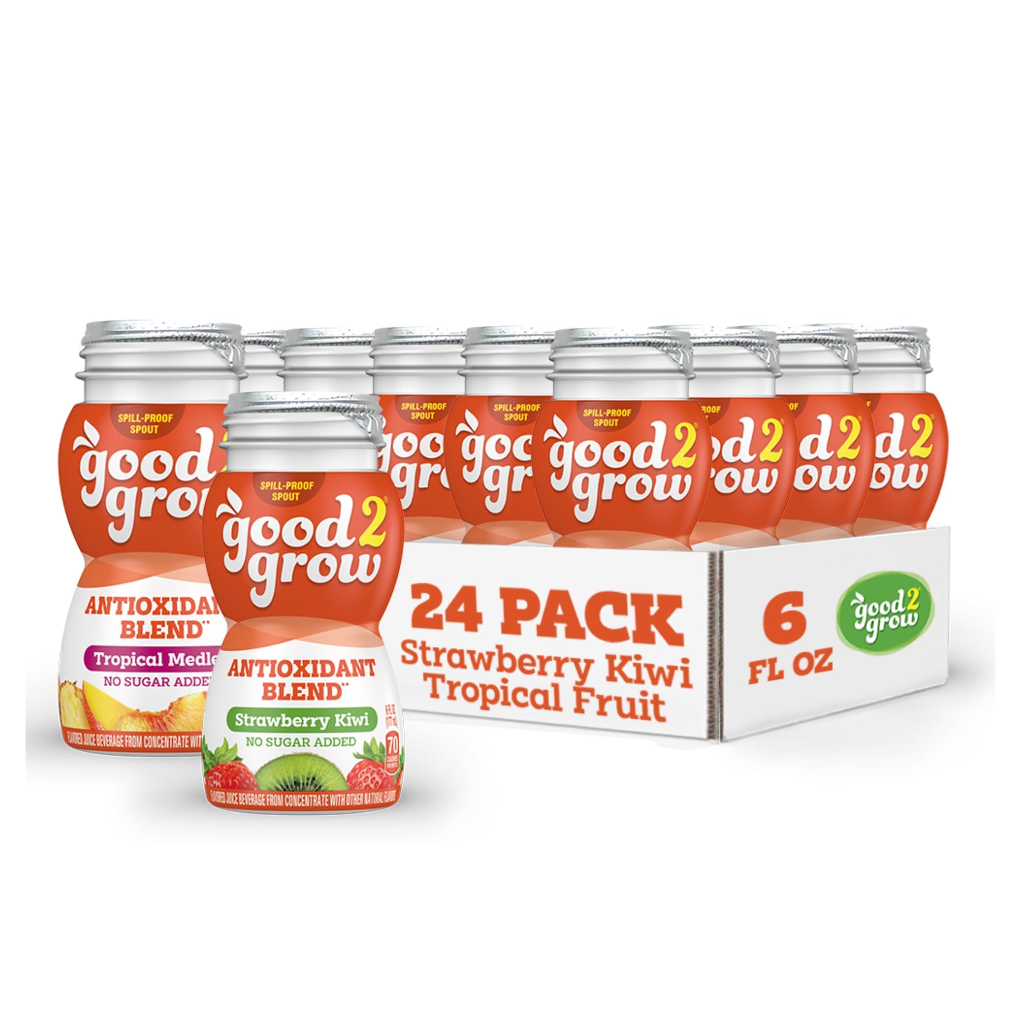 good2grow strawberry kiwi tropical medley juice bottle for kids with no added sugar option