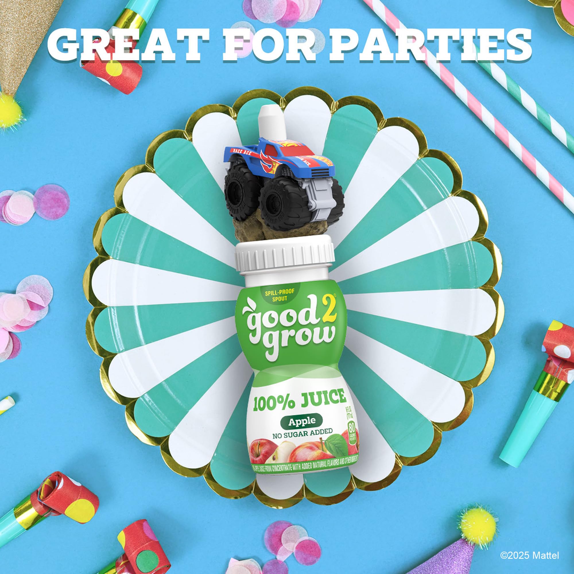 good2grow three-pack apple juice bottles for easy sharing