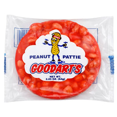 Goodart's Peanut Pattie 24-count packaging detail.