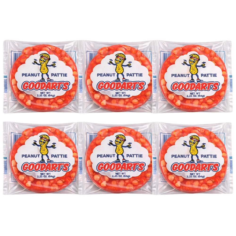 Goodart's Salted Nut Roll 6-pack packaging, ideal for on-the-go snacking.