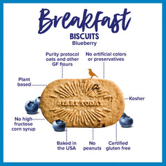 Goodie Girl Blueberry Breakfast Biscuit ingredients highlight gluten-free, plant-based formula.