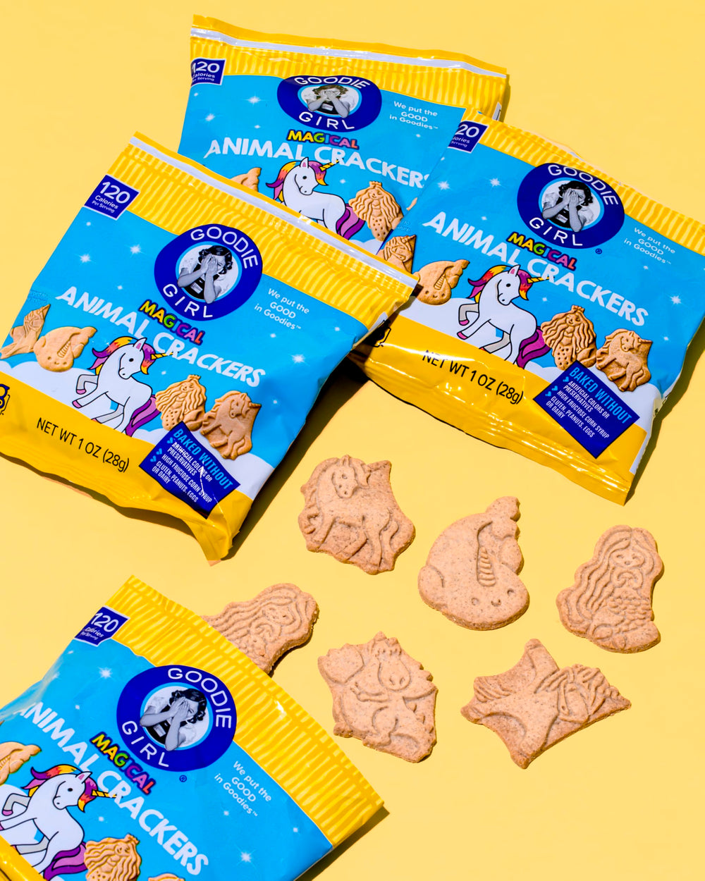 Egg-free icon on Goodie Girl crackers indicates a dairy-free and egg-free snack option.