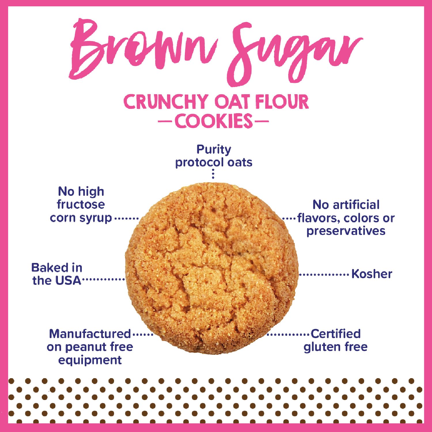 Goodie Girl Mini Brown Sugar Cookies front view fits travel snacking.
