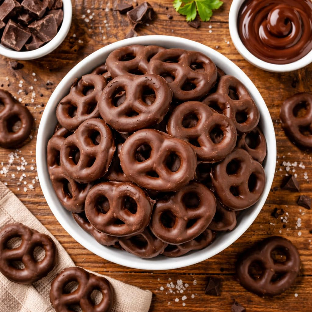 Goodland Farms 2lb resealable stand-up pouch keeps pretzels fresh for gatherings.