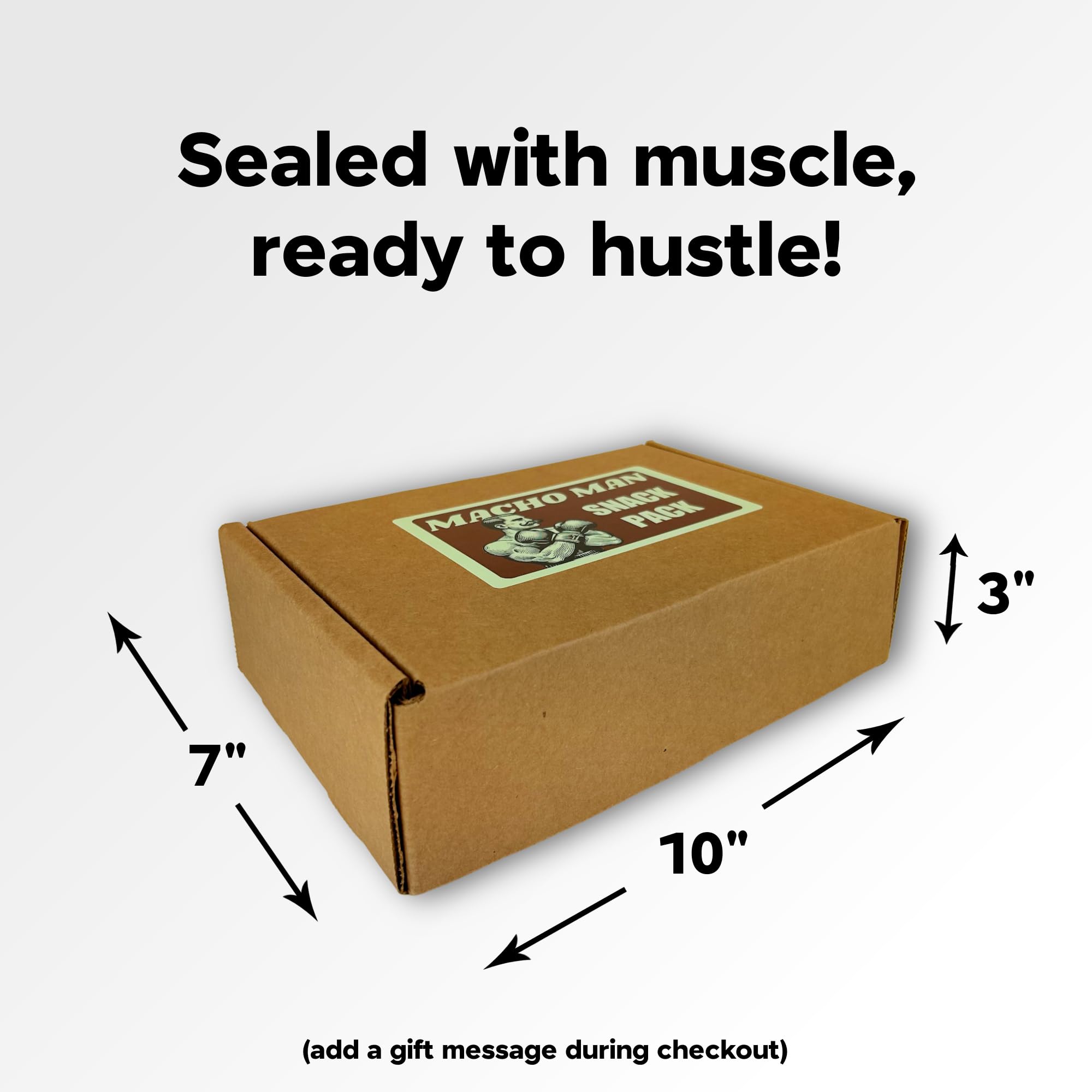 Gift-ready Macho Man snack pack packaging from Goodland Farms