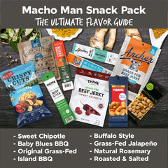 Macho Man snack pack pistachios and peanuts for crunchy texture and protein