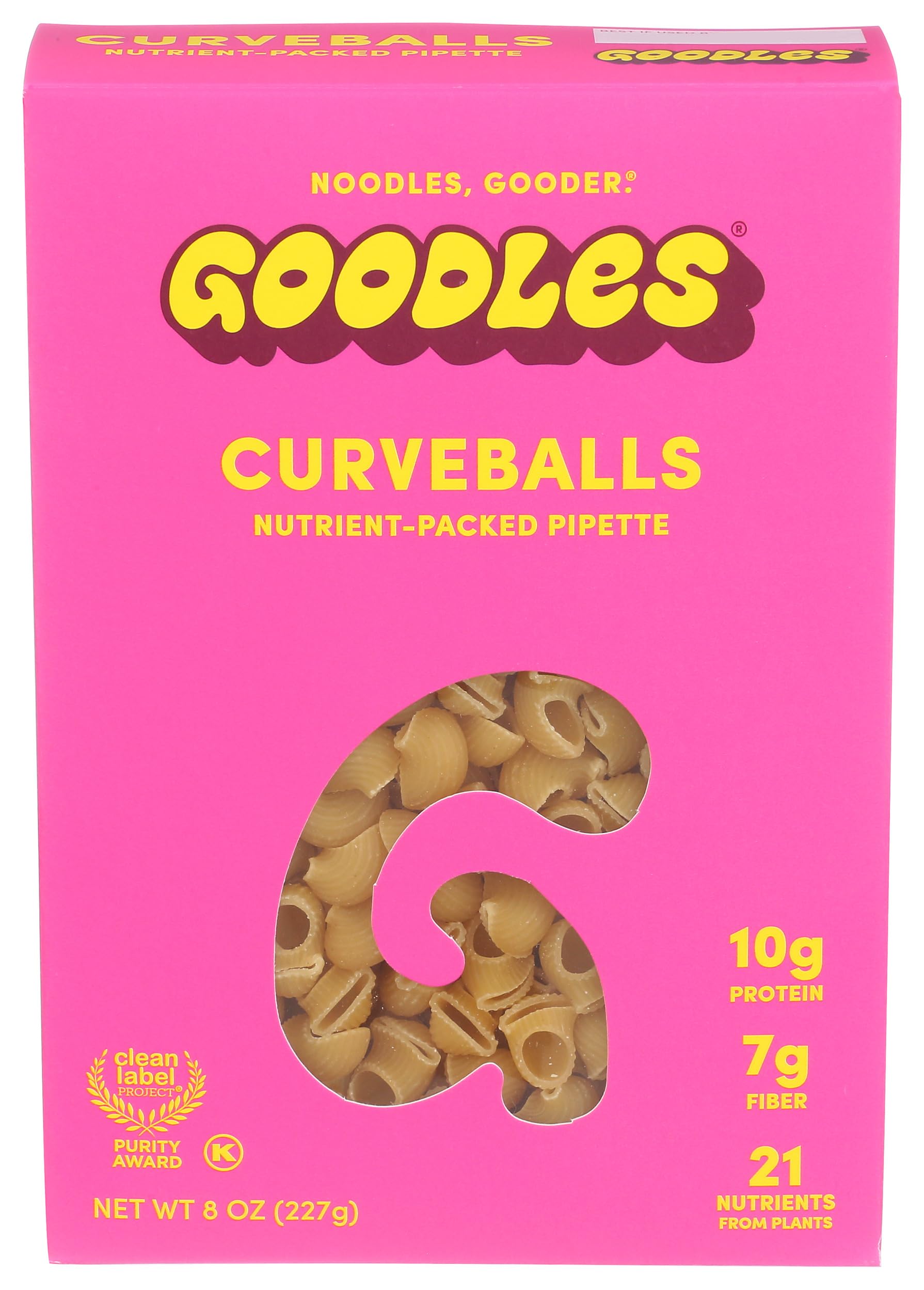 Goodles Curveballs Pasta 8oz pack ready for quick weeknight dinners.