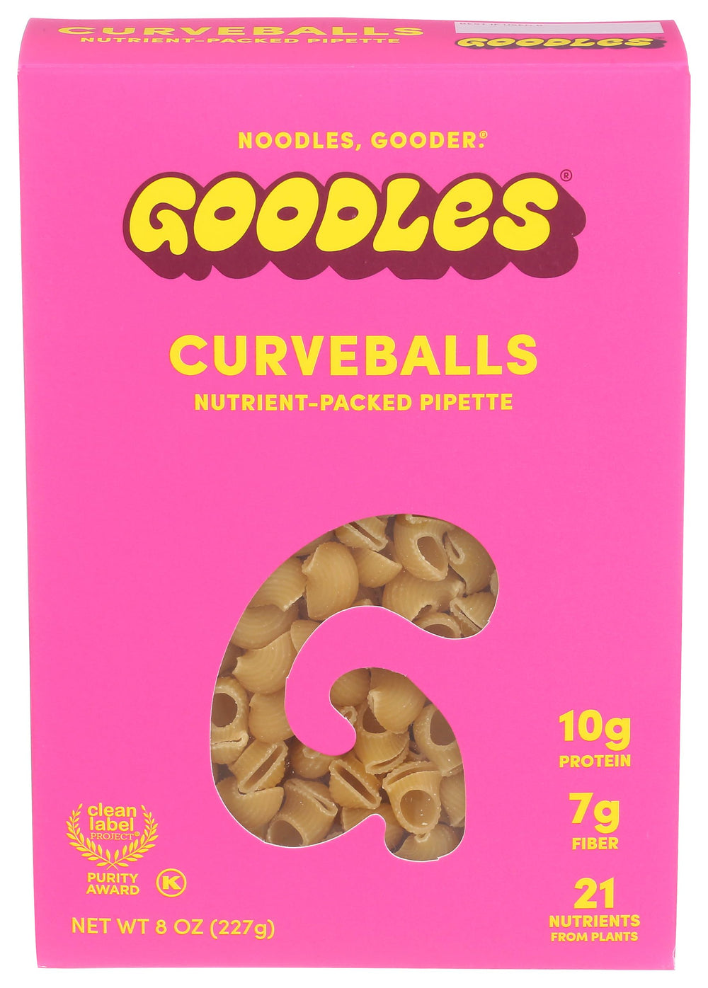 Goodles Curveballs Pasta 8oz pack ready for quick weeknight dinners.