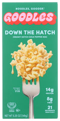 Goodles Down The Hatch mac and cheese in a cozy bowl, creamy comfort.