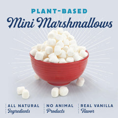 GoodMallow mini marshmallows melting in hot chocolate for a creamy sip.