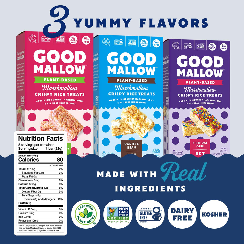 GoodMallow Raspberry treats individually wrapped for fresh on-the-go snacking.