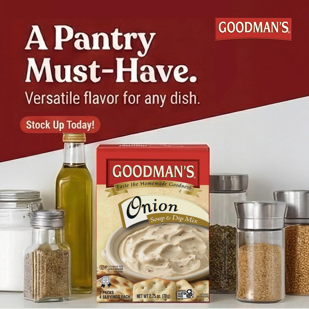 Goodman's Onion Soup Dip Mix potatoes with savory coating
