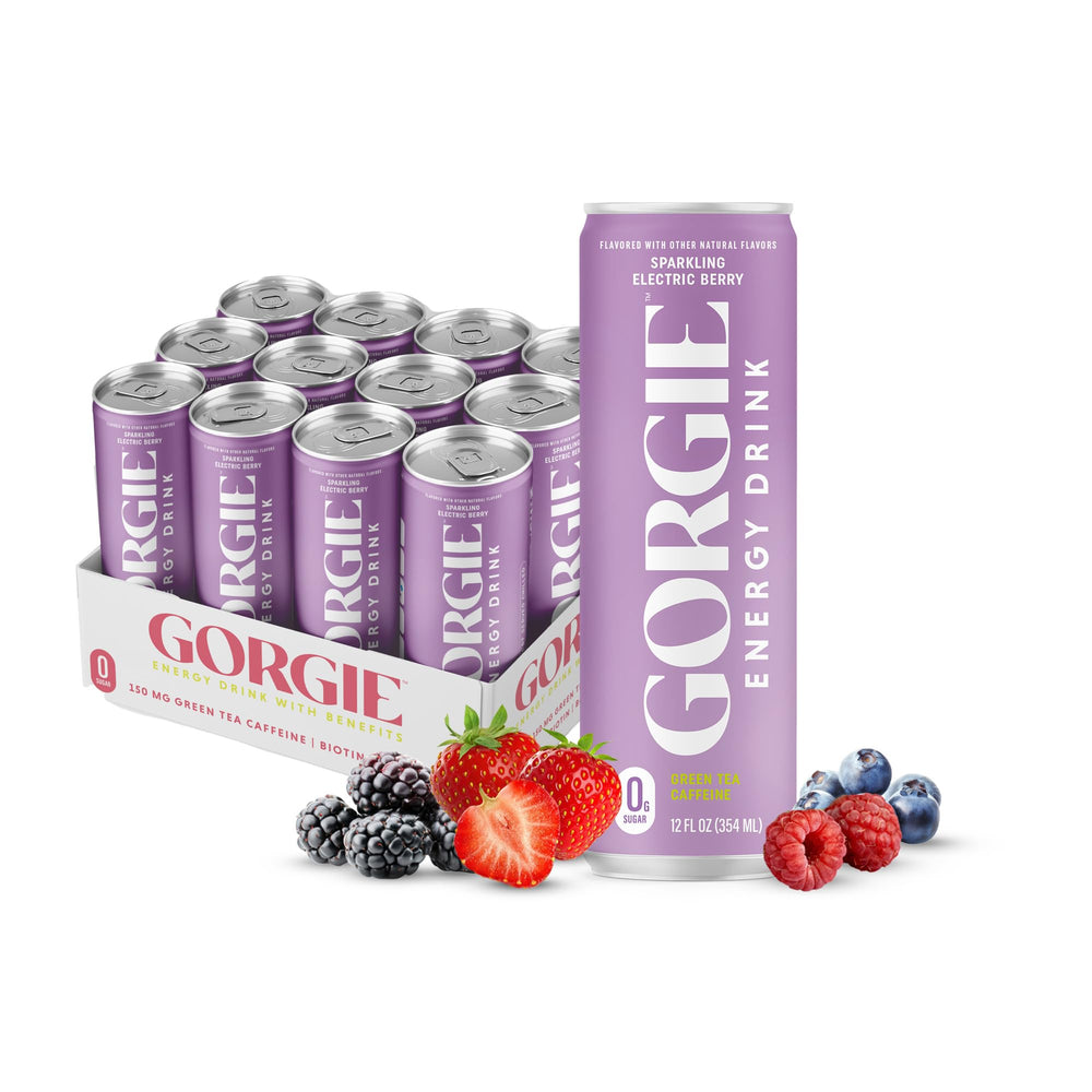 GORGIE Wild Berry energy can, zero sugar, quick lift on the go.