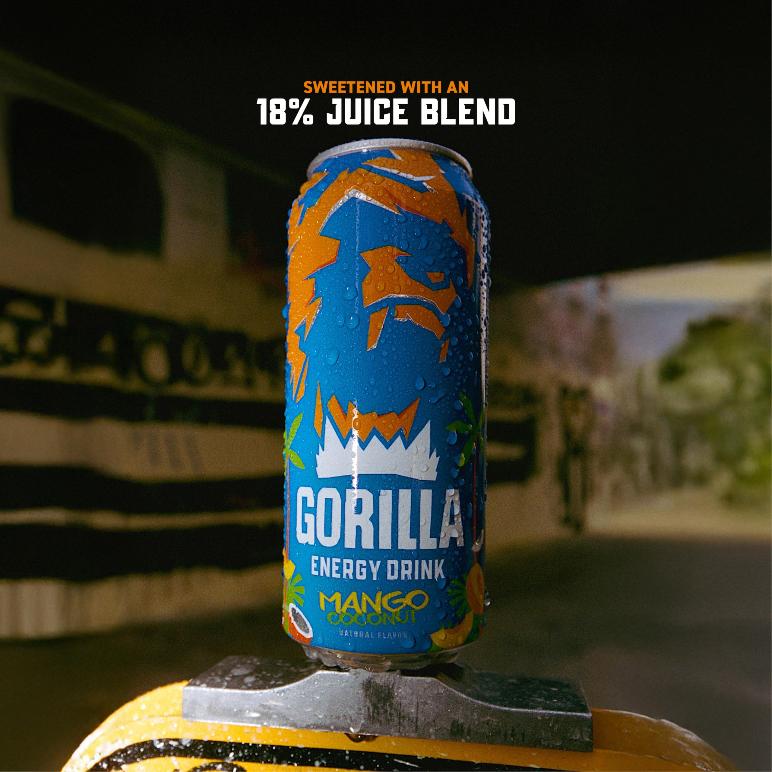 12-pack Gorilla Energy display on store shelf