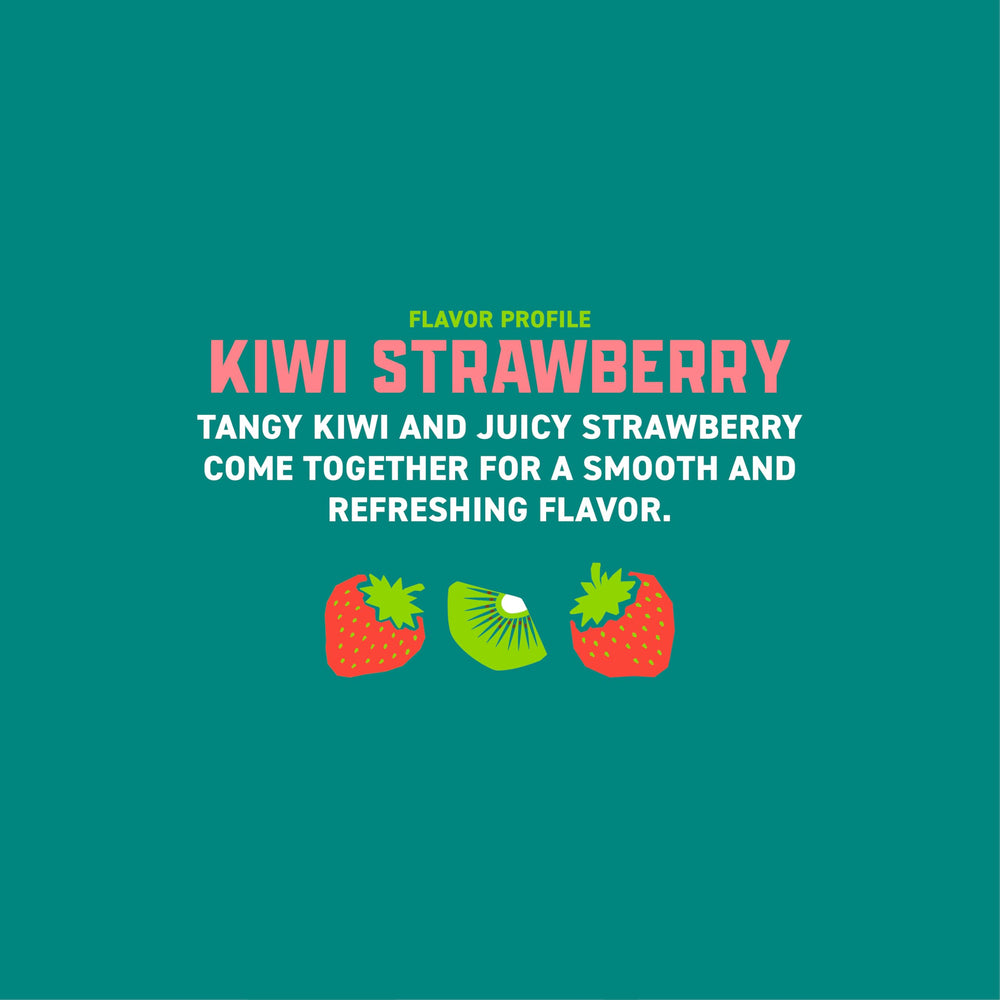 Gorilla Energy Kiwi Strawberry flavor graphic showcases bold options for daily variety.