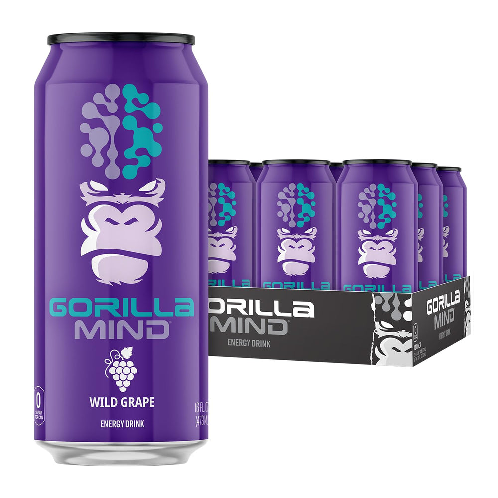 Gorilla Mind Energy Wild Grape can ready for study and focus sessions