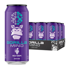 Gorilla Mind Energy Wild Grape can ready for study and focus sessions