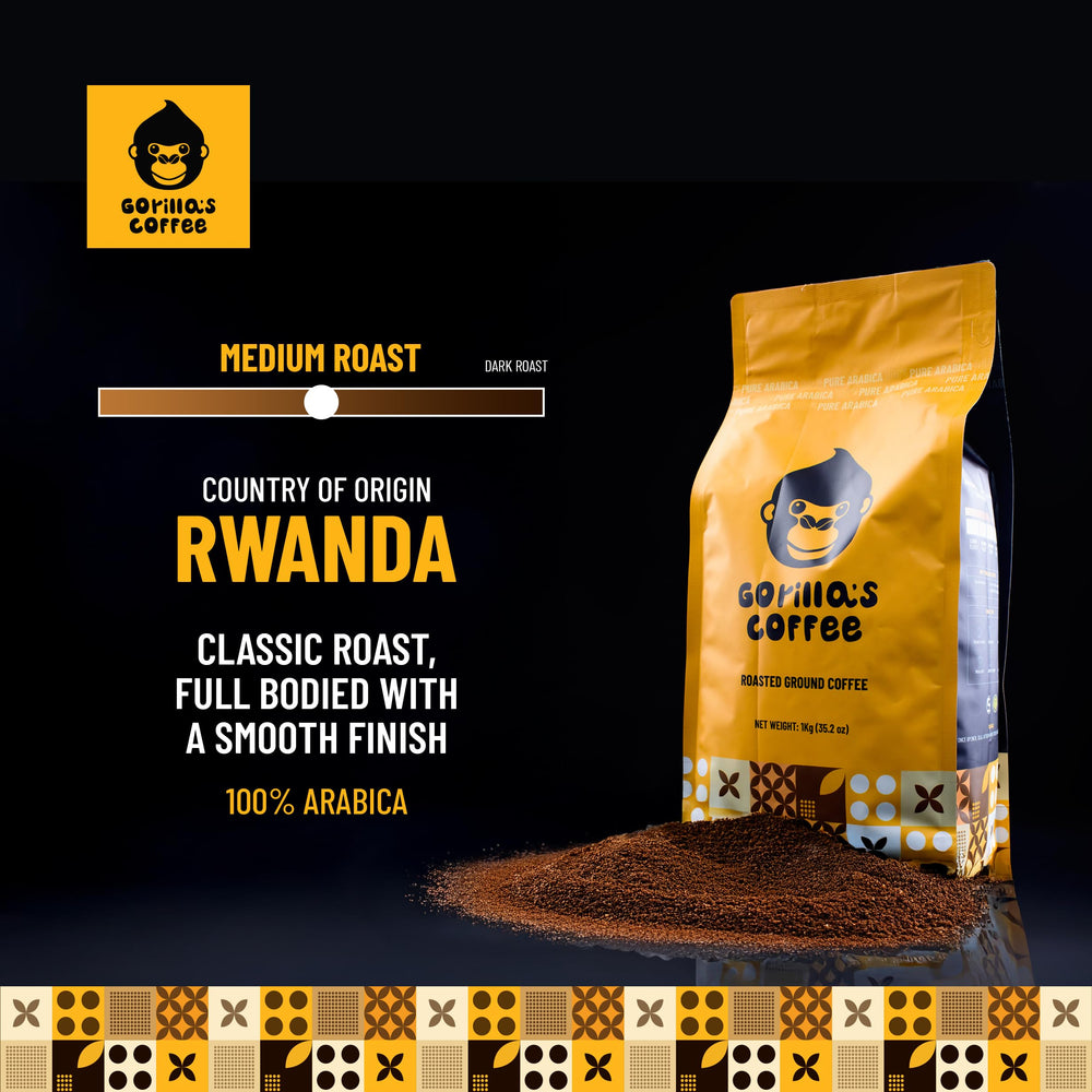 Gorilla's Coffee Fair Trade label — ethically sourced beans support sustainable farming.