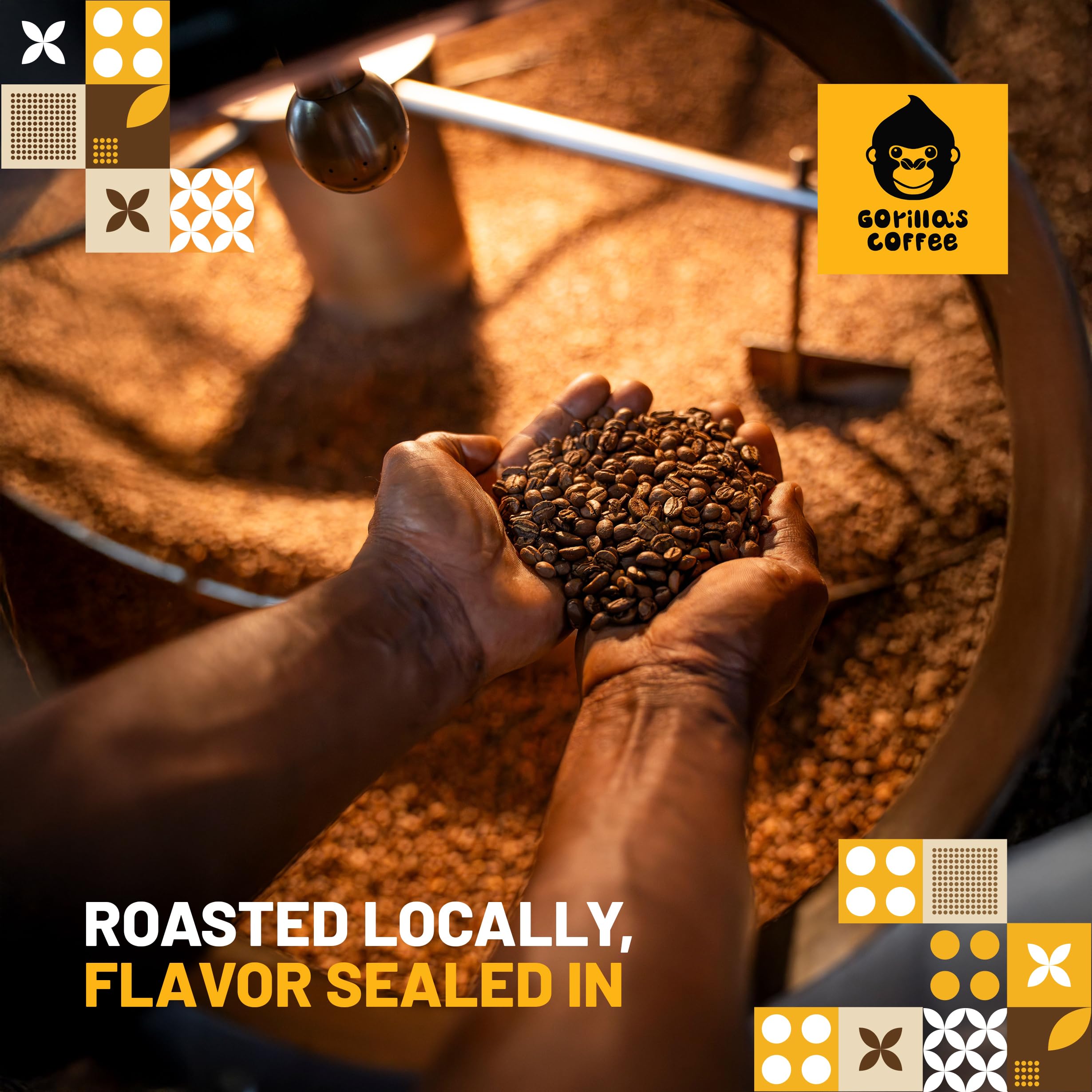 Gorilla's Coffee smooth balanced profile — versatile for drip, pour-over, or French press.
