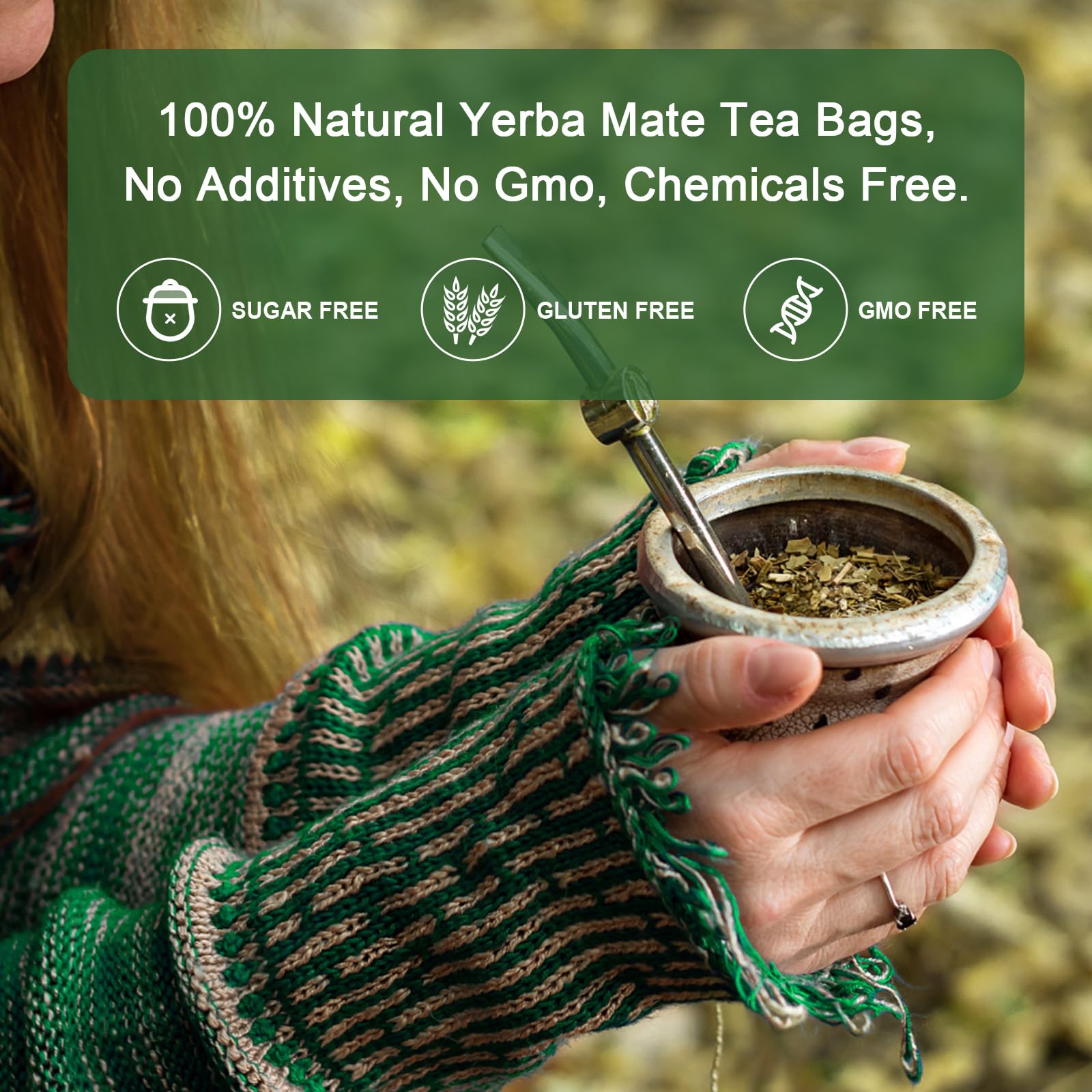 GORNVB cup with hot yerba mate ready to enjoy