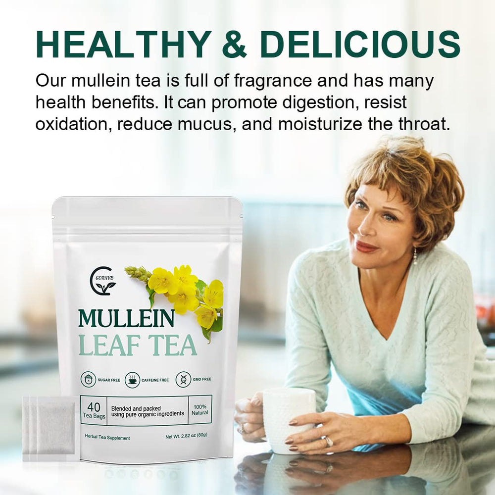 GORNVB Mullein Leaf Tea with honey for a comforting ritual