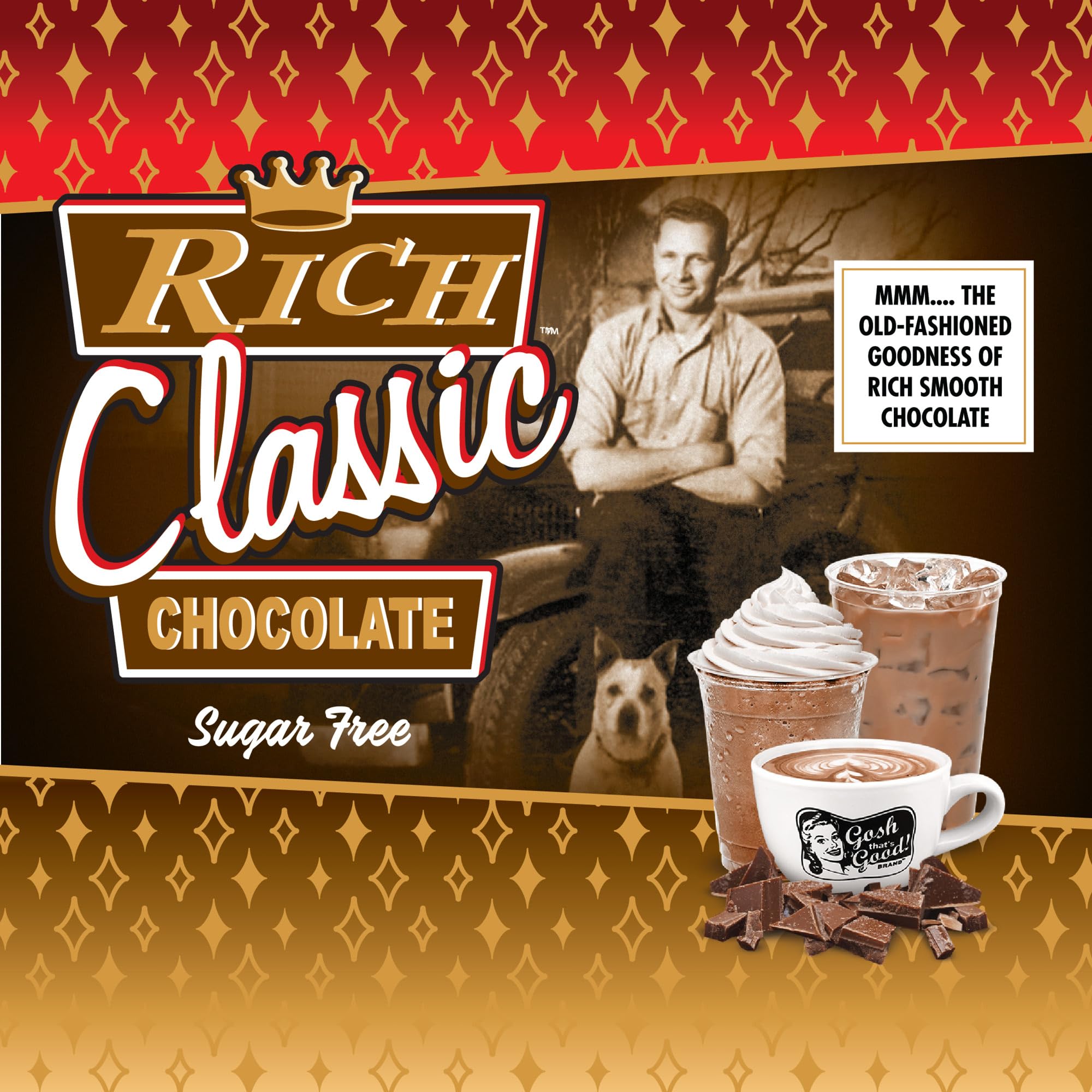 Gosh That's Good! Sugar-free chocolate coffee-latte swirl blends easily for at-home baristas