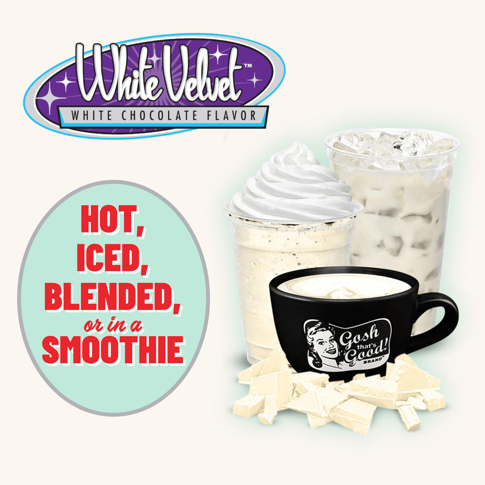 Scoop of Gosh That's Good White Velvet sugar-free flavor for quick shakes