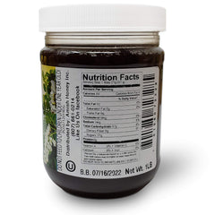 Goshen Honey Buckwheat dark-amber pour demonstrates unfiltered, unheated quality for flavorful drizzles.