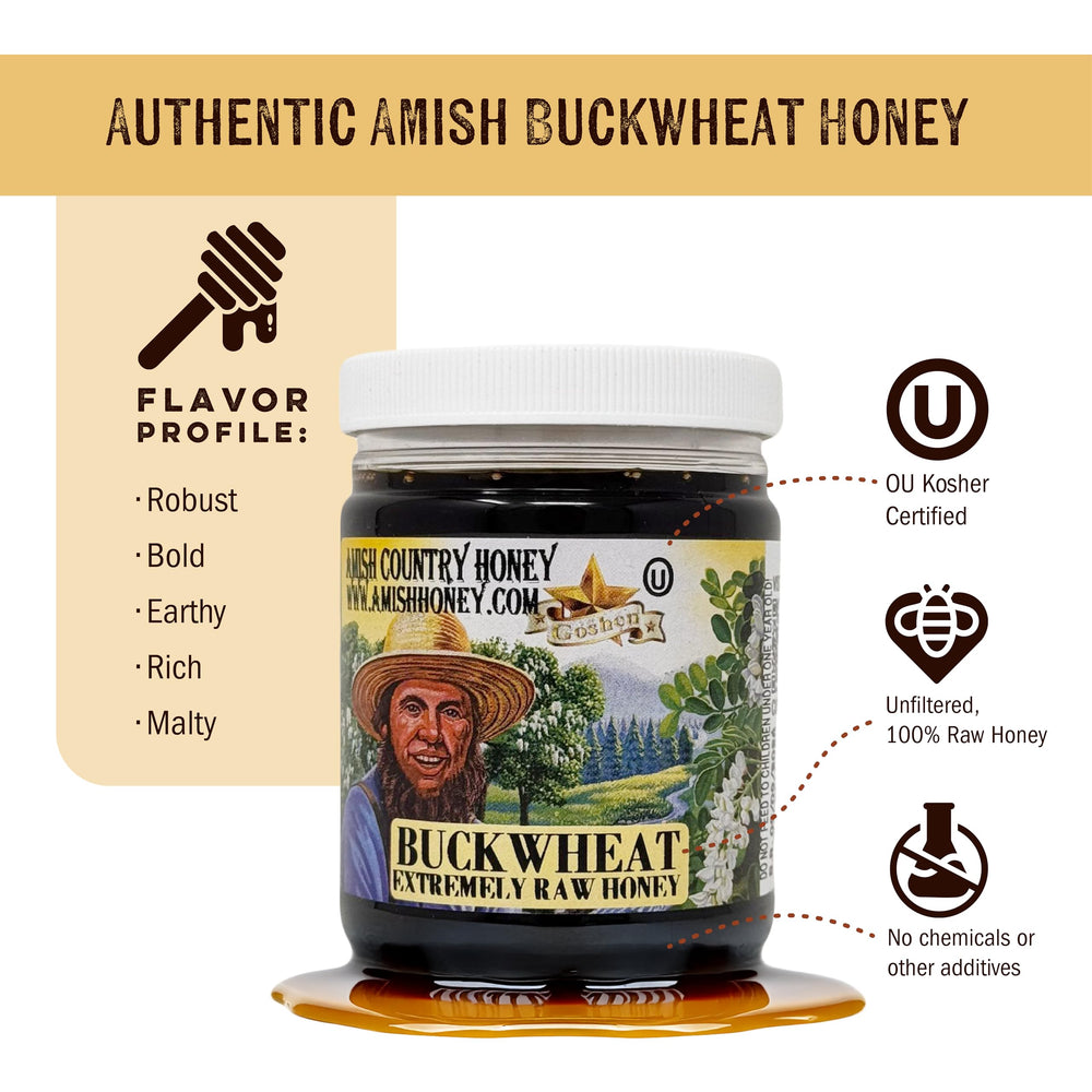 Goshen Honey Buckwheat OU Kosher label shows trusted certification for discerning shoppers.