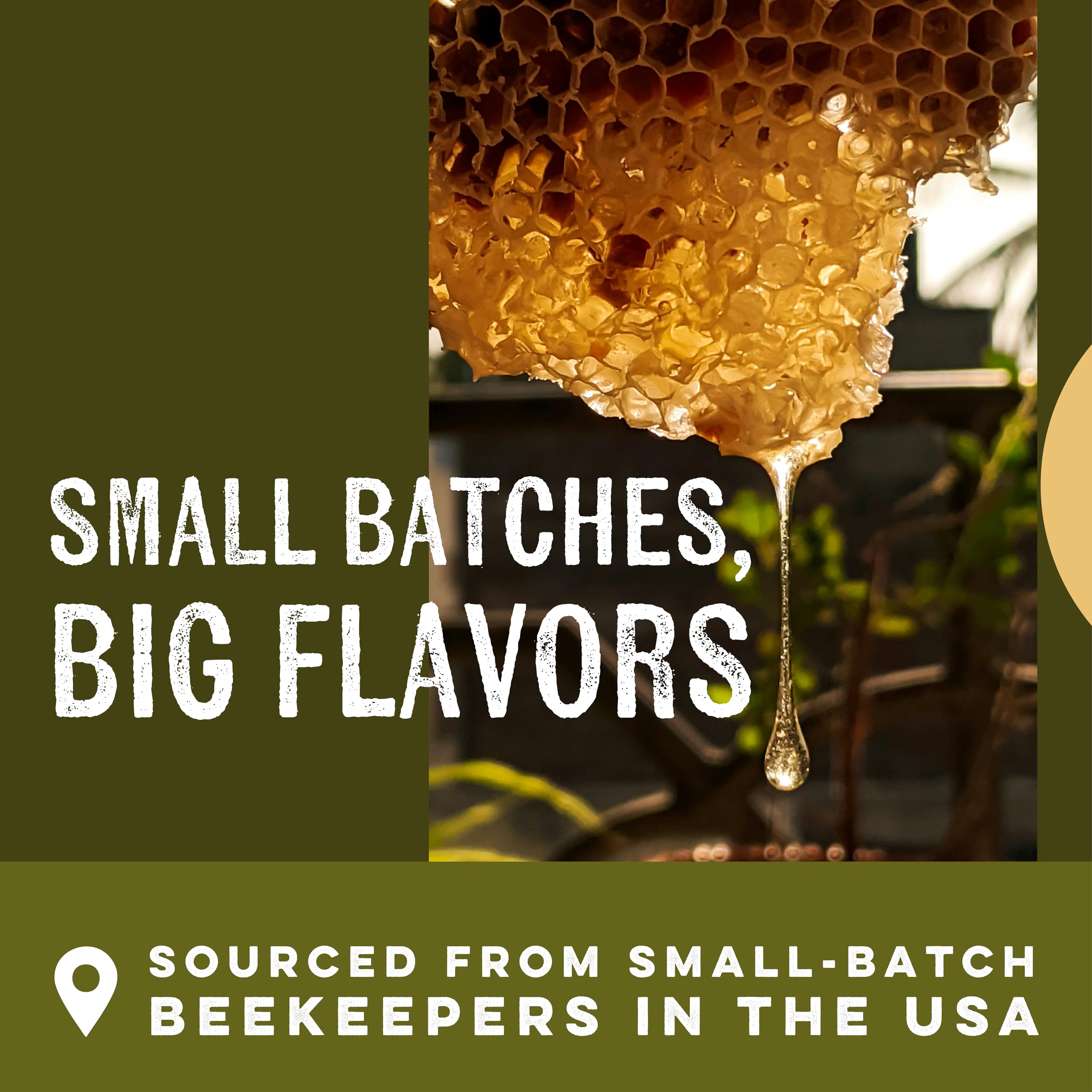 Goshen Honey tea-sweetener dispense demonstrating easy addition to beverages.